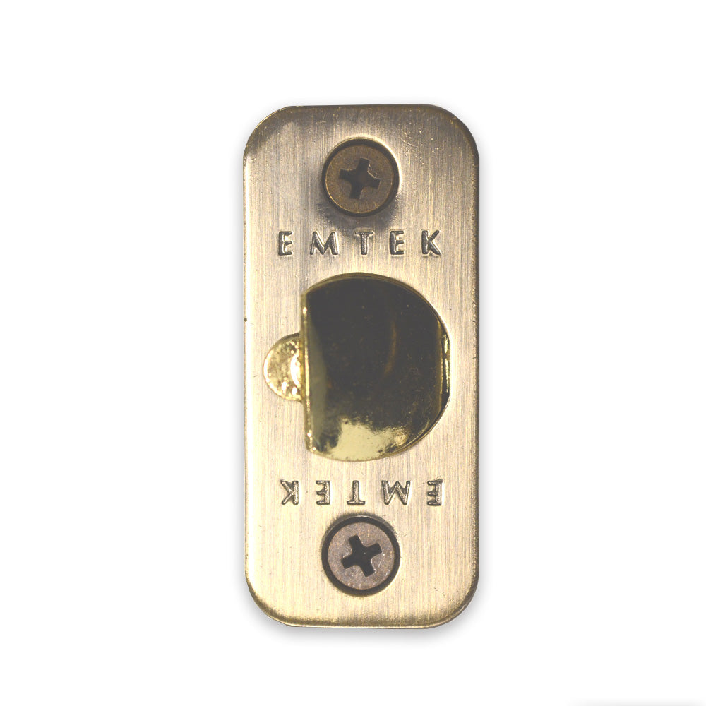 Emtek LC4-DLB2375R-US7 Key in Lever or Knob 2-3/8" Backset 1/4" Radius Corner Deadlatch French Antique Brass Finish