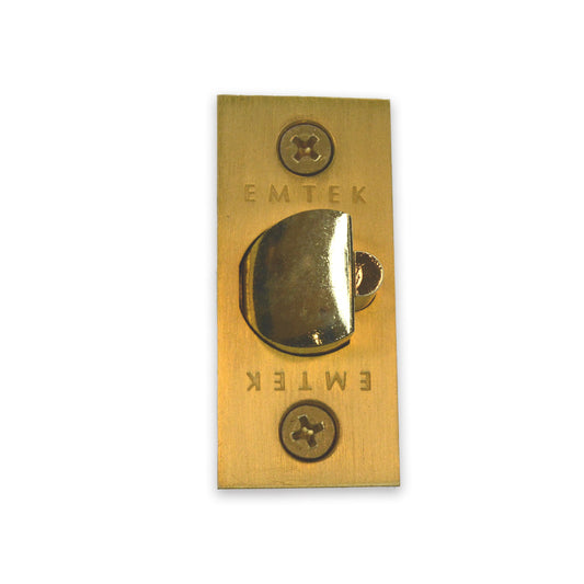 Emtek LC4-DLB275-US4 Key in Lever or Knob 2-3/4" Backset Square Corner Deadlatch Satin Brass Finish