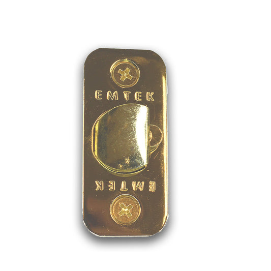 Emtek LC4-DLB275R-US3 Key in Lever or Knob 2-3/4" Backset 1/4" Radius Corner Deadlatch Polished Brass Lifetime Finish