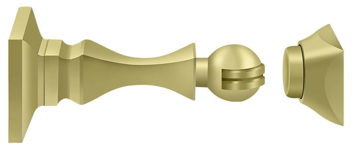 Deltana MDH35U3 Magnetic Door Holder 3-1/2"; Bright Brass Finish