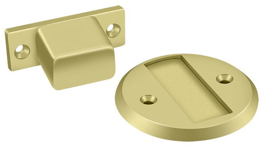 Deltana MDHF25U3 Magnetic Door Holder Flush 2-1/2" Diameter; Bright Brass Finish