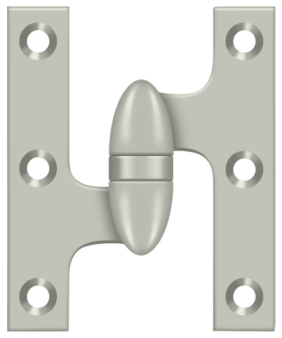 Deltana OK5032B15-L 5" x 3-1/4" Olive Knuckle Hinge; Satin Nickel Finish