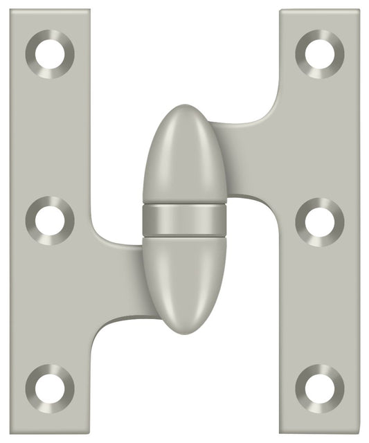 Deltana OK5032B15-L 5" x 3-1/4" Olive Knuckle Hinge; Satin Nickel Finish