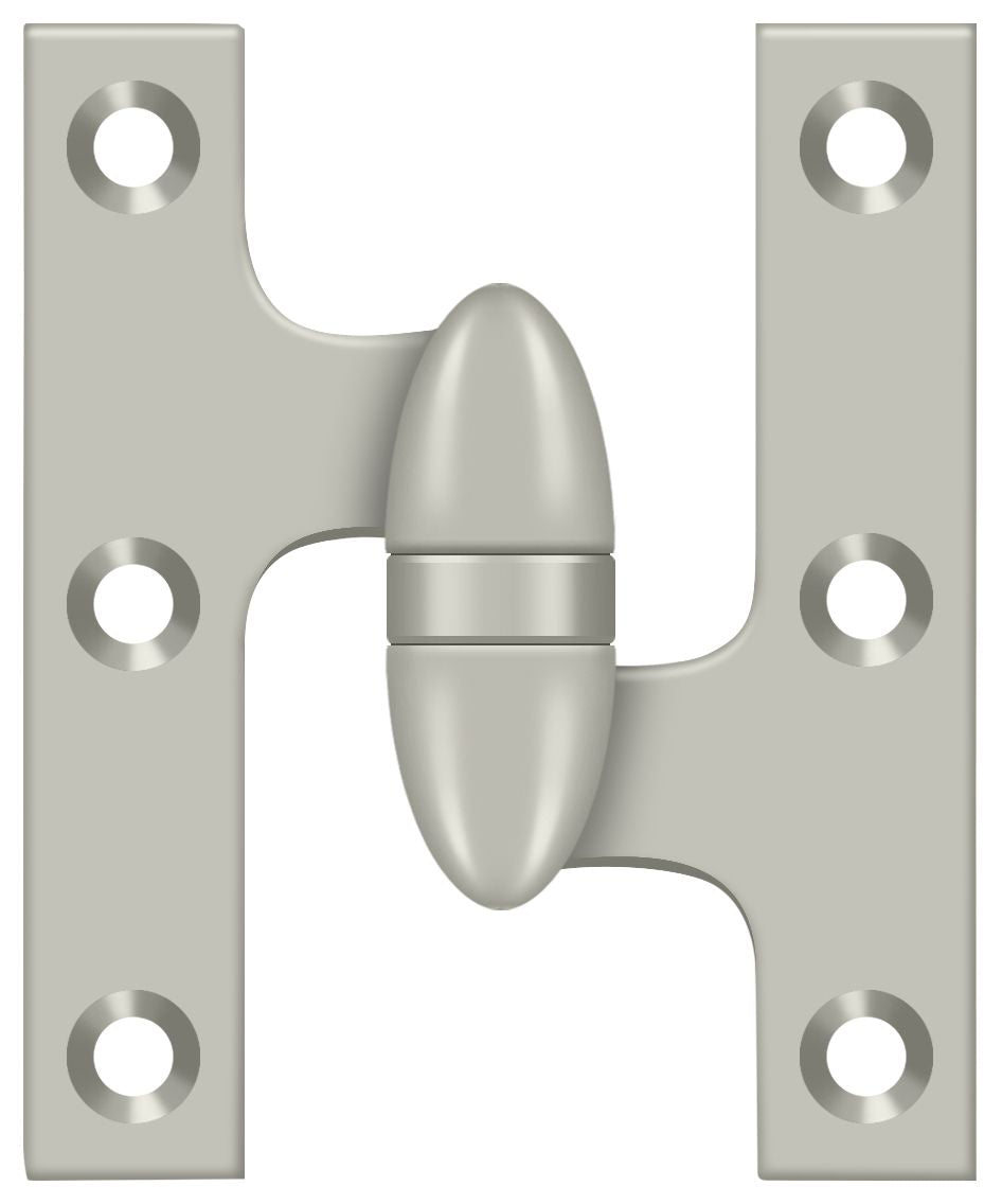 Deltana OK5032B15-R 5" x 3-1/4" Olive Knuckle Hinge; Satin Nickel Finish