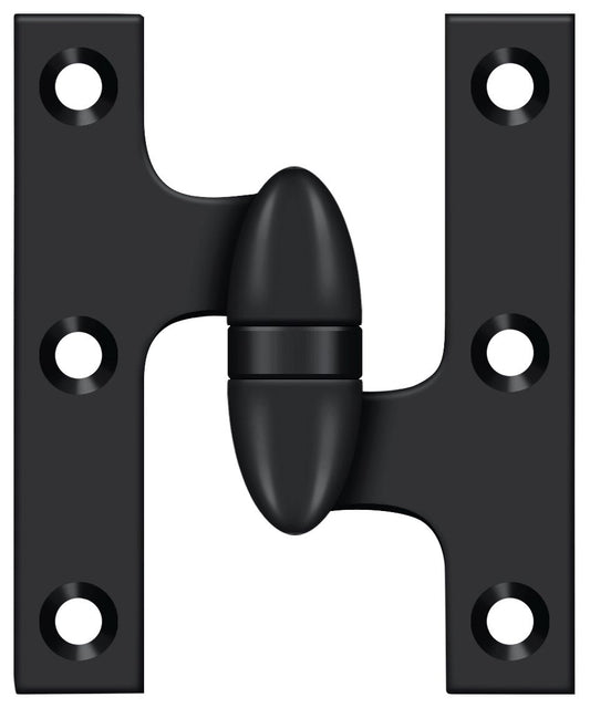 Deltana OK5032B19-R 5" x 3-1/4" Olive Knuckle Hinge; Black Finish