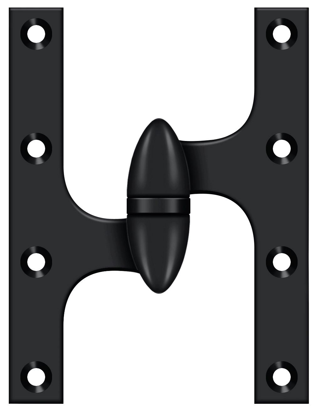 Deltana OK6050B19-L 6" x 5" Hinge; Black Finish