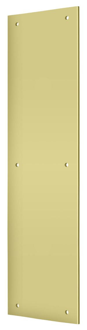 Deltana PP3515U3 Push Plate 3-1/2" x 15"; Bright Brass Finish