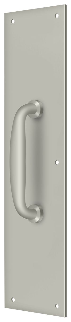 Deltana PPH55U15 Push Plate with Handle 3-1/2" x 15 " - Handle 5 1/2"; Satin Nickel Finish