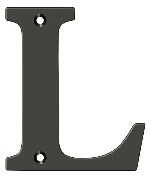 Deltana RL4L-10B 4" Residential Letter L; Oil Rubbed Bronze Finish