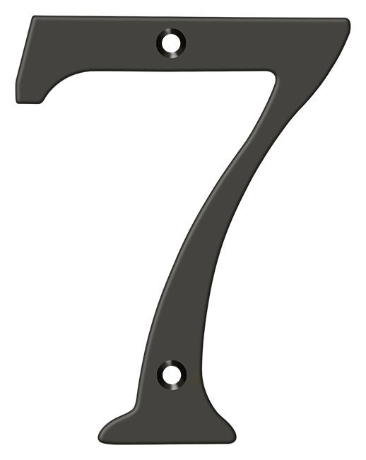 Deltana RN4-7U10B 4" Numbers; Solid Brass; Oil Rubbed Bronze Finish