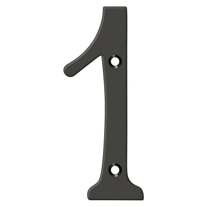 Deltana RN6-1U10B 6" Numbers; Solid Brass; Oil Rubbed Bronze Finish