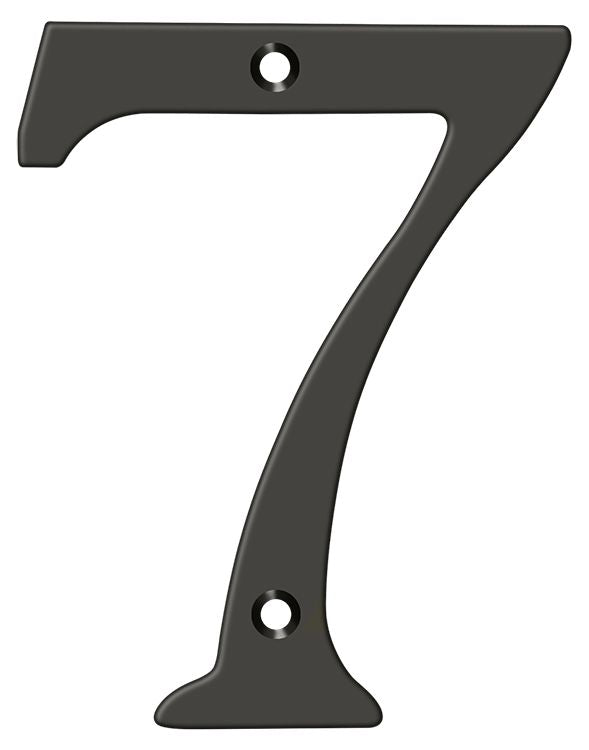 Deltana RN6-7U10B 6" Numbers; Solid Brass; Oil Rubbed Bronze Finish