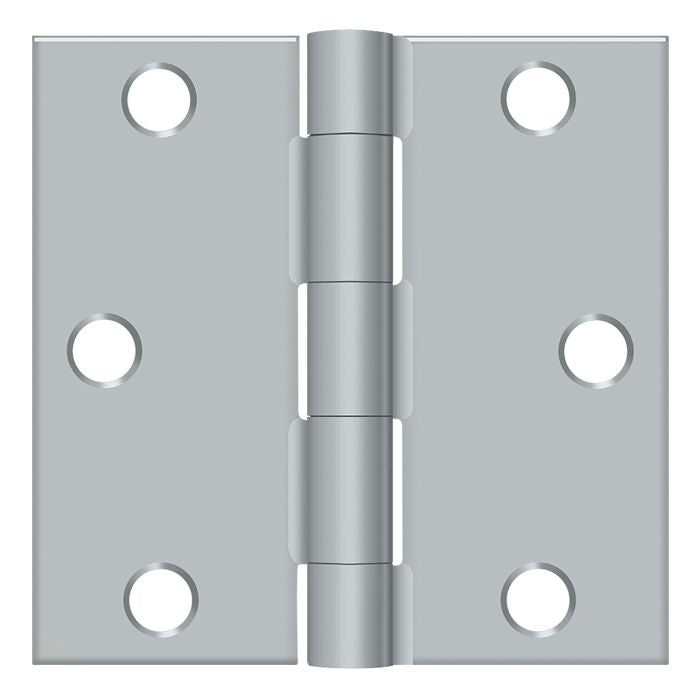 Deltana S33U26D-R 3" x 3" Square Hinge; Satin Chrome Finish