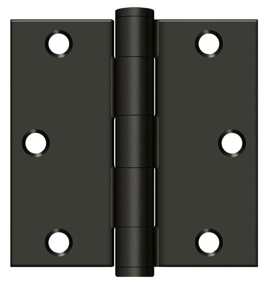 Deltana S35HD10B 3-1/2" x 3-1/2" Square Hinge; Heavy Duty; Oil Rubbed Bronze Finish