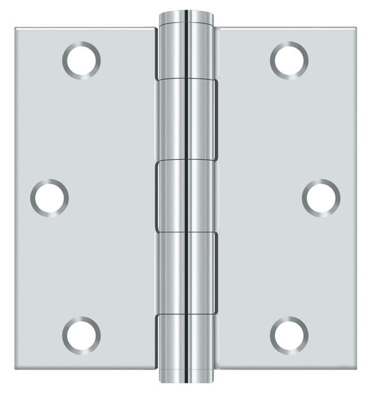 Deltana S35HD26 3-1/2" x 3-1/2" Square Hinge; Heavy Duty; Bright Chrome Finish