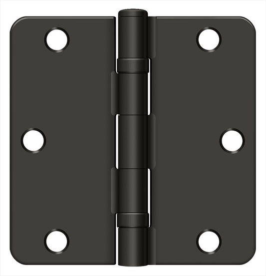 Deltana S35R4BB10B 3-1/2" x 3-1/2" x 1/4" Radius Hinge; Ball Bearing; Oil Rubbed Bronze Finish