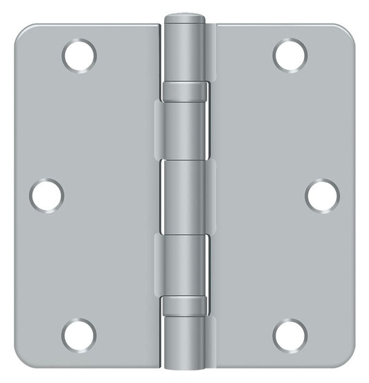 Deltana S35R4BB26D 3-1/2" x 3-1/2" x 1/4" Radius Hinge; Ball Bearing; Satin Chrome Finish