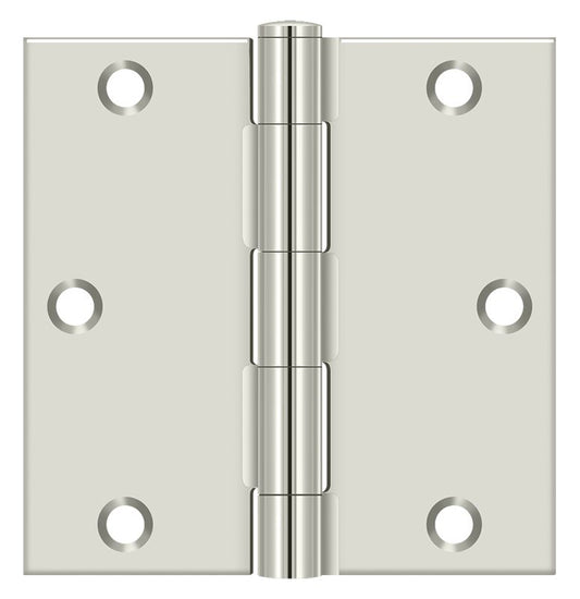 Deltana S35U14-R 3-1/2" x 3-1/2" Square Hinge; Bright Nickel Finish