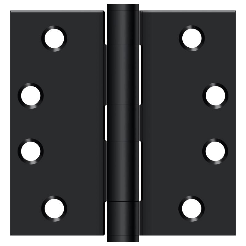 Deltana S44HD1B 4" x 4" Square Hinge; Heavy Duty; Flat Black Finish