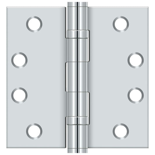 Deltana S44HDBB26 4" x 4" Square Hinge; Heavy Duty; Ball Bearings; Bright Chrome Finish