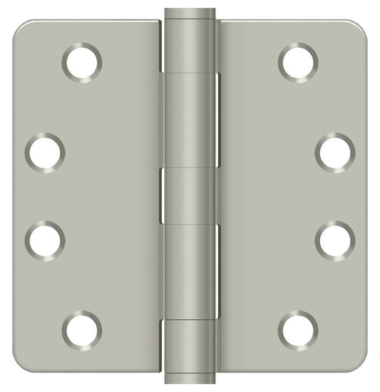 Deltana S44R4HD15 4" x 4" x 1/4" Radius Hinge; Heavy Duty; Satin Nickel Finish