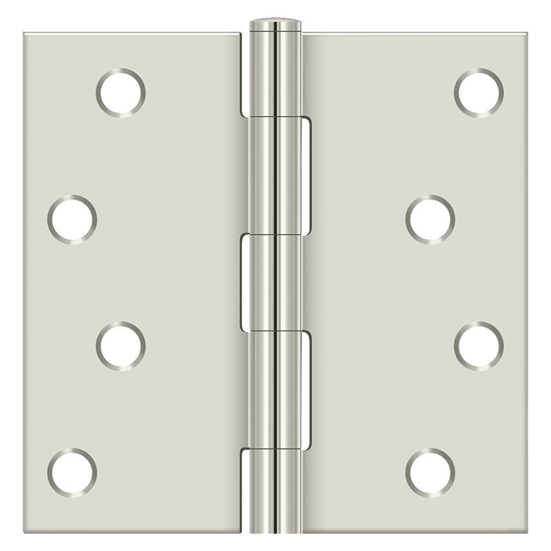 Deltana S44U14-R 4" x 4" Square Hinge; Bright Nickel Finish