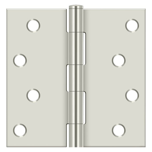 Deltana S44U14-R 4" x 4" Square Hinge; Bright Nickel Finish