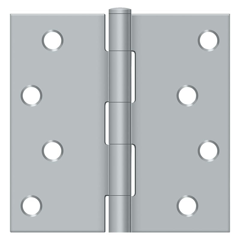 Deltana S44U26D-R 4" x 4" Square Hinge; Satin Chrome Finish