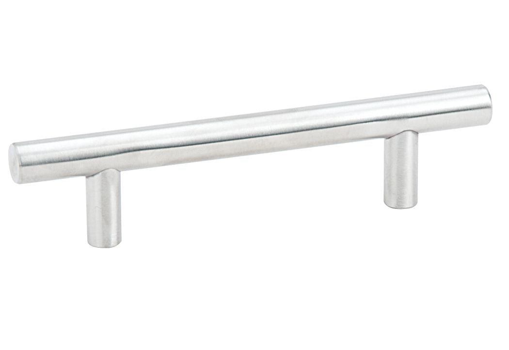Emtek S62003SS Bar Cabinet Pull with 3-1/2" Center To Center Brushed Stainless Steel Finish