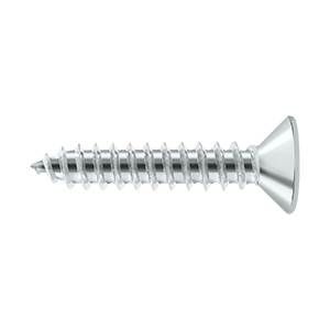 Deltana SCWB1010U26.BG Bag of 100 Wood Screws; SB; #10 x 1"; Bright Chrome Finish