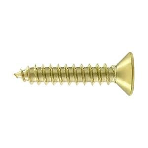 Deltana SCWB1010U3.BG Bag of 100 Wood Screws; SB; #10 x 1"; Bright Brass Finish