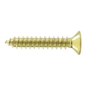 Deltana SCWB12125U3.BG Bag of 100 Wood Screws; SB; #12 x 1-1/4"; Bright Brass Finish