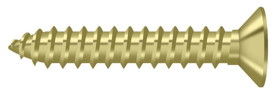 Deltana SCWB12125U3 Wood Screw; SB; #12 x 1-1/4"; Bright Brass Finish