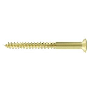 Deltana SCWB1225U3.BG Bag of 100 Wood Screws; SB; #12 x 2-1/2"; Bright Brass Finish