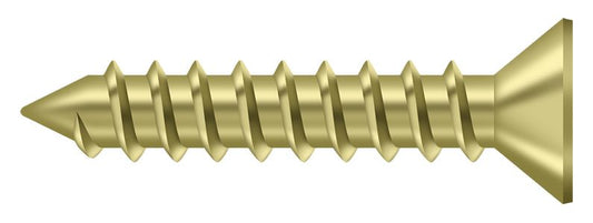 Deltana SCWS12125U3 Wood Screw; ST; #12 x 1-1/4"; Bright Brass Finish