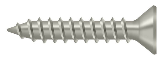 Deltana SCWS910U15 Wood Screw; Steel; #9 x 1"; Satin Nickel Finish