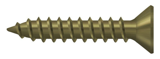 Deltana SCWS910U5 Wood Screw; Steel; #9 x 1"; Antique Brass Finish