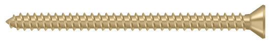 Deltana SCWS925U4 Wood Screw; Steel; #9 x 2-1/2"; Satin Brass Finish