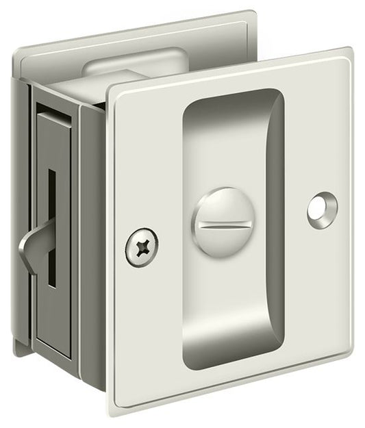 Deltana SDL25U14 Pocket Lock; 2-1/2" x 2-3/4" Privacy; Bright Nickel Finish