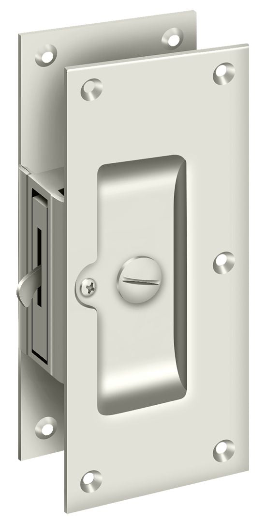 Deltana SDL60U14 Decorative Pocket Lock 6"; Privacy; Bright Nickel Finish