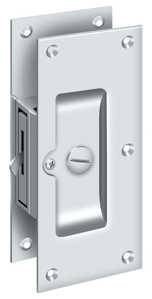 Deltana SDL60U26 Decorative Pocket Lock 6"; Privacy; Bright Chrome Finish