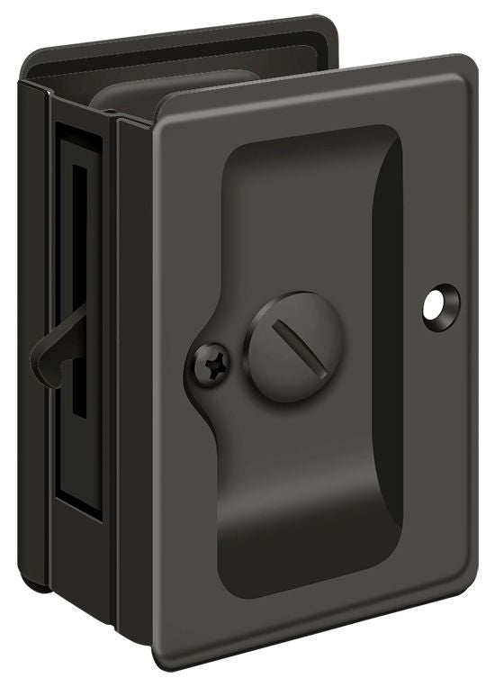 Deltana SDLA325U10B Heavy Duty Pocket Lock; Adjustable; 3-1/4" x 2 1/4" Privacy; Oil Rubbed Bronze Finish