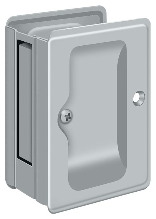 Deltana SDPA325U26D Heavy Duty Pocket Lock; Adjustable; 3-1/4" x 2 1/4" Passage; Satin Chrome Finish