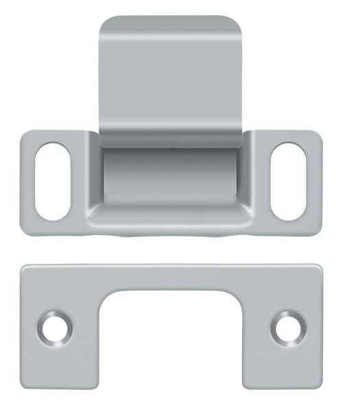 Deltana SP2751U26D Strike Plate; Dust Cup; Adjustable; 2-3/4" x 1-1/4"; Satin Chrome Finish