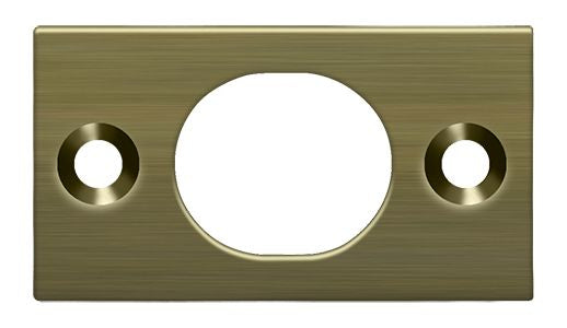 Deltana SP6FBU5 Strike Plate For 6" Flush Bolt; Antique Brass Finish