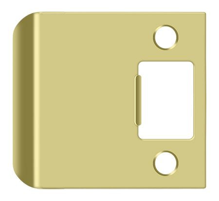 Deltana SPE250U3 Extended Lip Strike Plate; 2-1/2" Overall; Bright Brass Finish