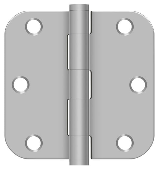 Deltana SS35R5U32D-R 3-1/2" x 3-1/2" x 5/8" Radius Hinge; Satin Stainless Steel Finish