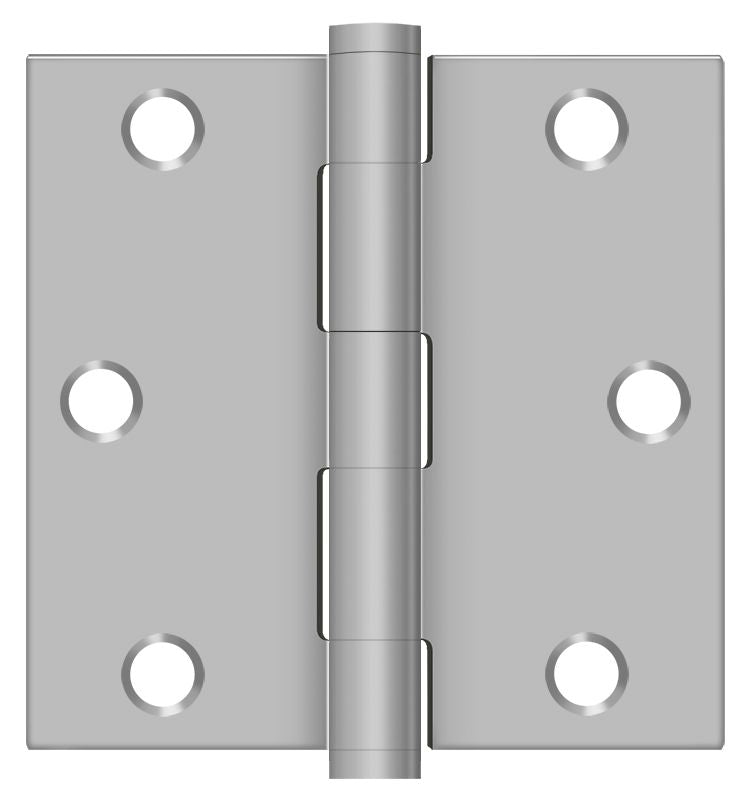 Deltana SS35U32D-R 3-1/2" x 3-1/2" Square Hinge; Residential; Satin Stainless Steel Finish