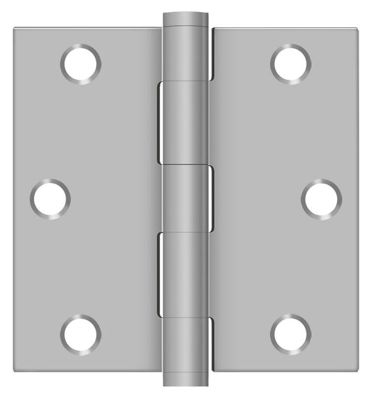 Deltana SS35U32D-R 3-1/2" x 3-1/2" Square Hinge; Residential; Satin Stainless Steel Finish