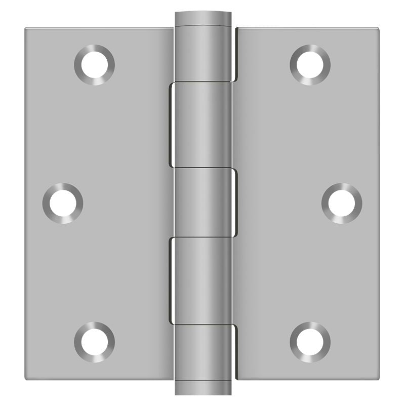 Deltana SS35U32D 3-1/2" x 3-1/2" Square Hinge; Satin Stainless Steel Finish